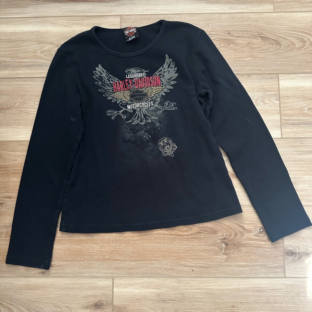Vintage 2005 Harley Davidson Fleece Pullover XL